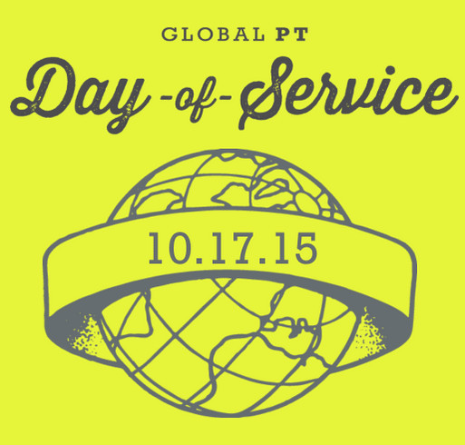 Global PT Day of Service shirt design - zoomed