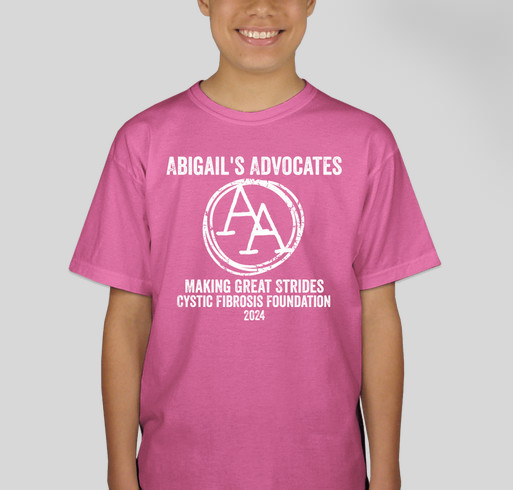 Abigail’s Advocates for the Cystic Fibrosis Foundation 2024 Fundraiser - unisex shirt design - front