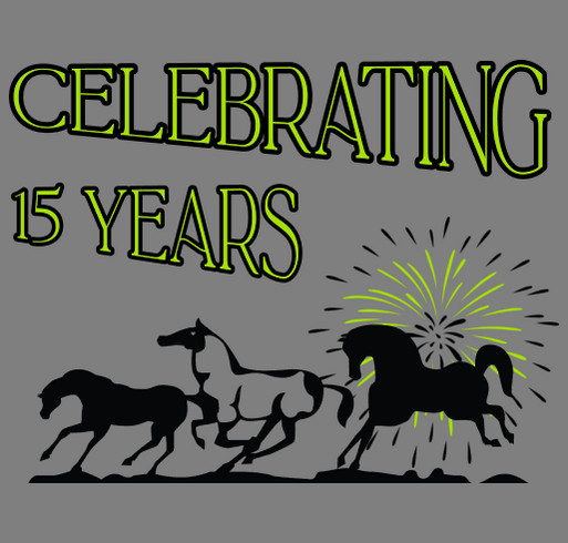 BAHR Celebrating 15 years fundraiser! shirt design - zoomed