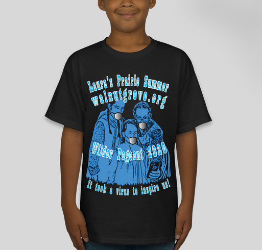BLUE VIRUS TO INSPIRE US:Must Have T-SHIRT Souvenir of Laura’s Prairie Summer Fundraiser - unisex shirt design - front