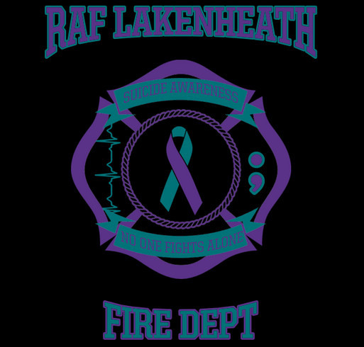 2024 RAFL F&ES Suicide Awareness shirt design - zoomed