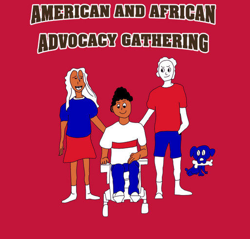 Eric Naindouba's American and African Advocacy Gathering shirt design - zoomed