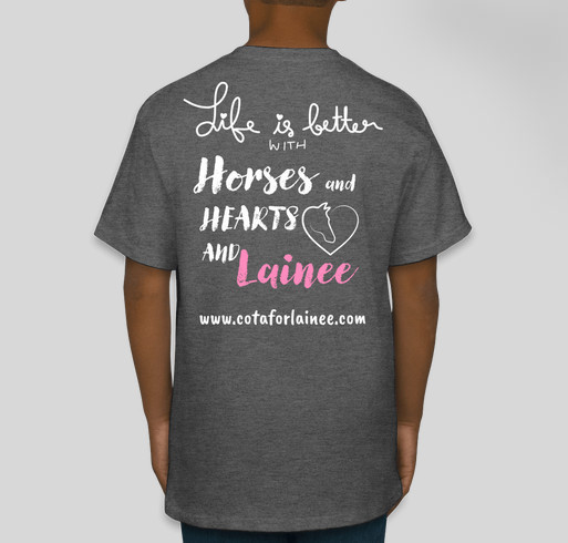 www.COTAforLainee.com Fundraiser - unisex shirt design - back