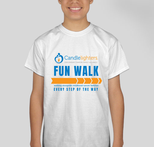 Candlelighters Childhood Cancer Family Alliance Fun Walk T-Shirts Fundraiser - unisex shirt design - front