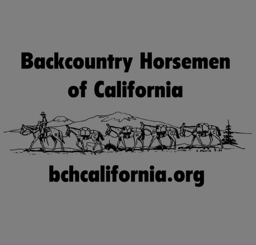 Backcountry Horsemen of California Fundraiser shirt design - zoomed
