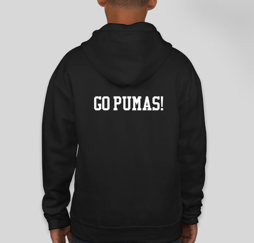 Nesbit Elementary "GO PUMAS" Hoodie -Winter 2015 Fundraiser - unisex shirt design - back