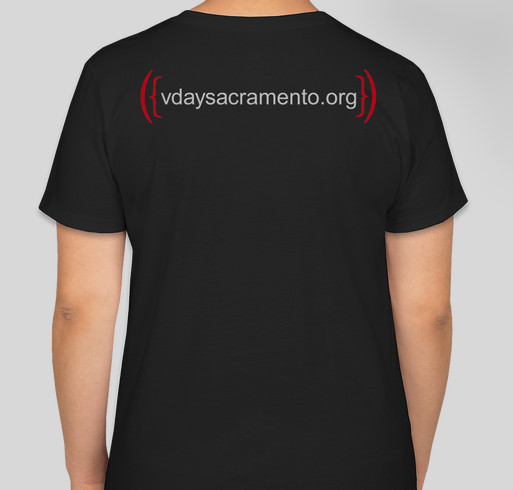 V-Day Symbol V Neck Tee Fundraiser - unisex shirt design - back
