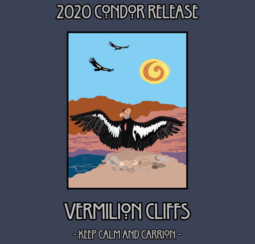 The Peregrine Fund's 25th Annual California Condor Release shirt design - zoomed