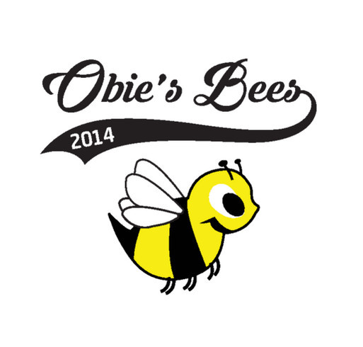 Obie's Bees shirt design - zoomed