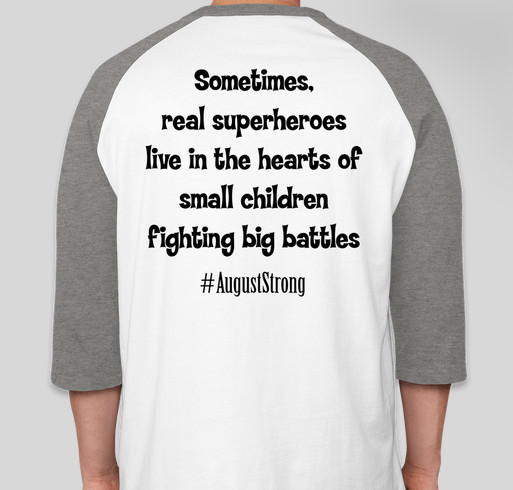 Our Superhero August Fundraiser - unisex shirt design - back
