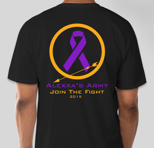 Alexxa's Army 2015 Fundraiser - unisex shirt design - back