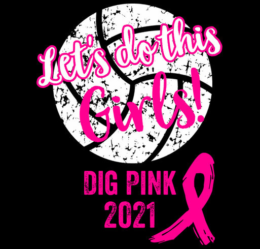 Panther Volleyball Dig Pink 2021 Fundraiser shirt design - zoomed