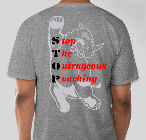 Save the Rhinos! Fundraiser - unisex shirt design - back