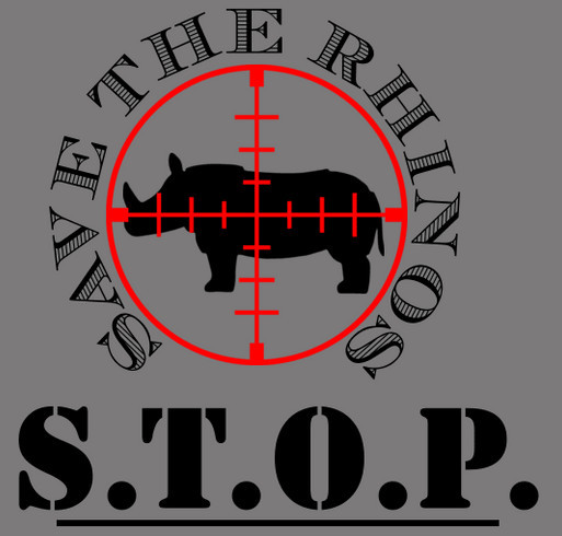 Save the Rhinos! shirt design - zoomed