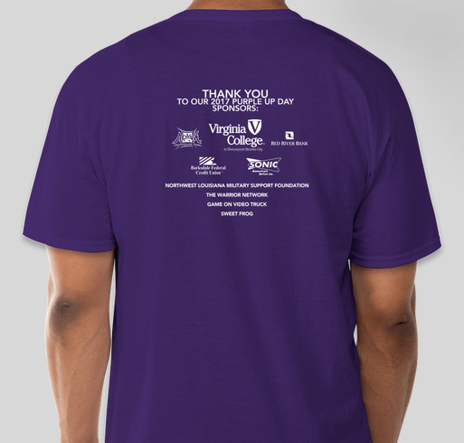 Purple Up Day 2017-Elementary School Fundraiser - unisex shirt design - back