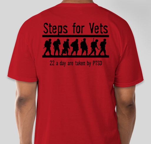 Steps for Vets Fundraiser - unisex shirt design - back