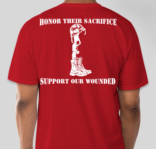 USASOA RED FRIDAY TEE SHIRTS - Support our Wounded while Remembering Everyone Deployed - Wear Red! Fundraiser - unisex shirt design - back