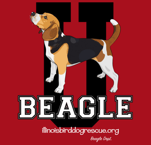 Beagle University shirt design - zoomed
