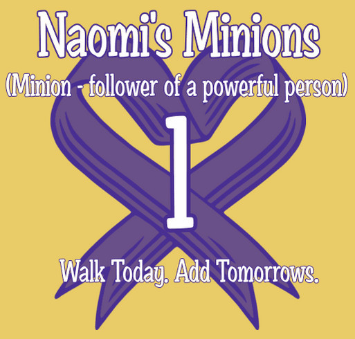 Naomi's Minions: Great Strides Cystic Fibrosis Fundraiser shirt design - zoomed