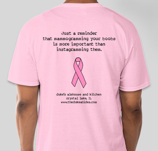 Duke's Breast Cancer Awareness Month Fundraiser - unisex shirt design - back