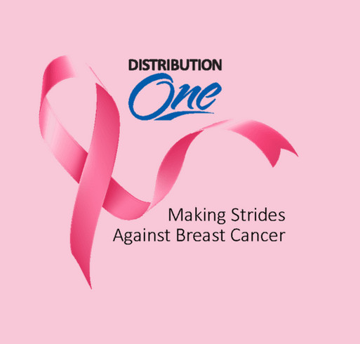 Distribution One is Making Strides to Defeat Breast Cancer shirt design - zoomed