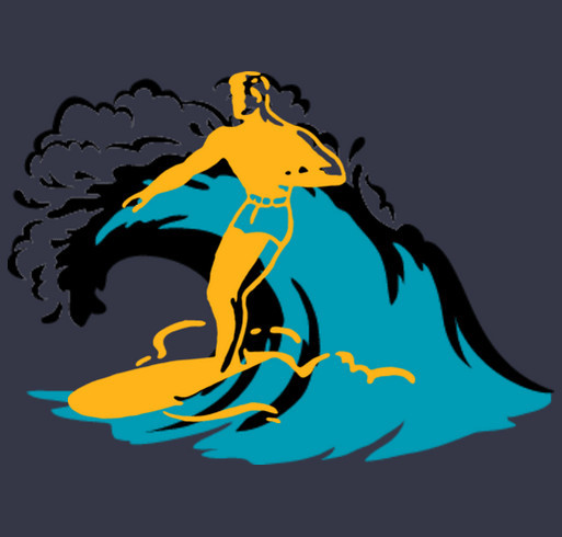 surfing star shirt design - zoomed