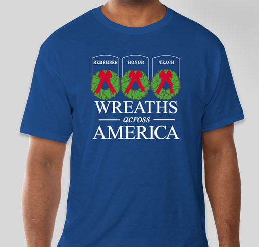 WAA VOLUNTEER (back) WREATHS across AMERICA Fundraiser - unisex shirt design - small