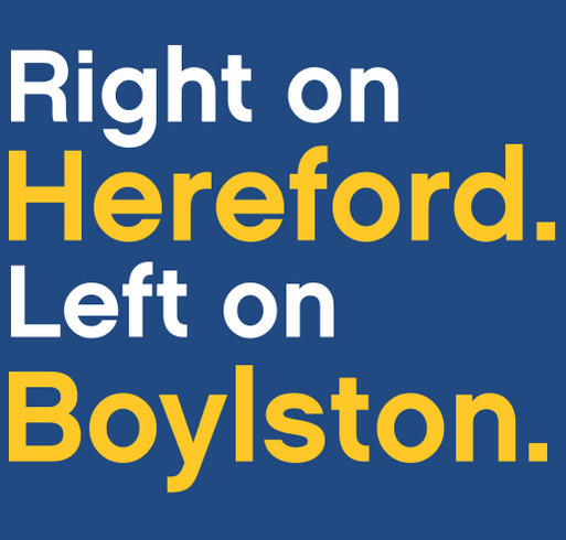 Right on Hereford, Left on Boylston shirt design - zoomed