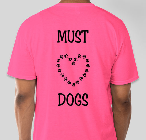 Pink/Green-Tees for Pitties Fundraiser - unisex shirt design - back