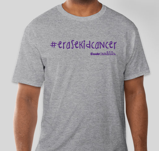 Join us to #erasekidcancer Fundraiser - unisex shirt design - front