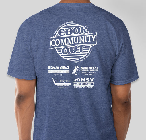 Community Cookout T-Shirt in Red/Heather Fundraiser - unisex shirt design - back