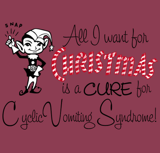 Cyclic Vomiting Syndrome Christmas 2014 Fundraiser shirt design - zoomed
