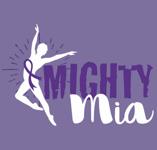 Mighty Mia - Childhood Cancer Awareness shirt design - zoomed
