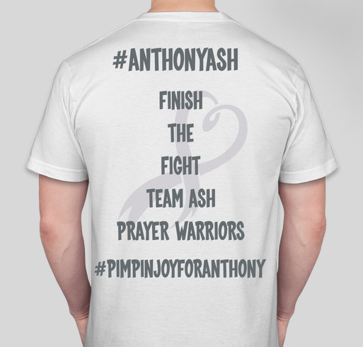 Anthony Ash Warriors Fundraiser - unisex shirt design - back