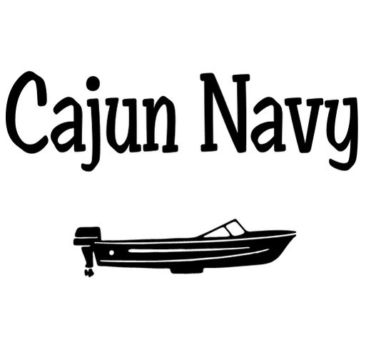 Cajun Navy T-shirts for flood relief shirt design - zoomed