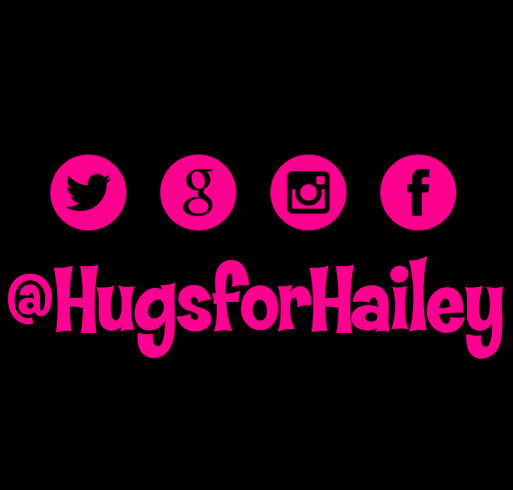 Hugs for Hailey shirt design - zoomed