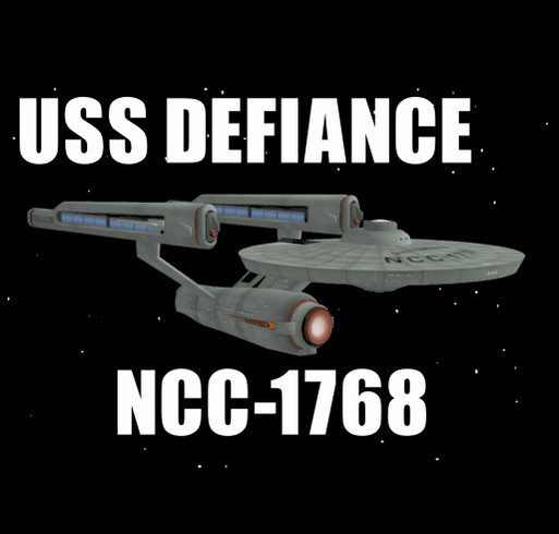 Launch The Starship Defiance Fan film shirt design - zoomed