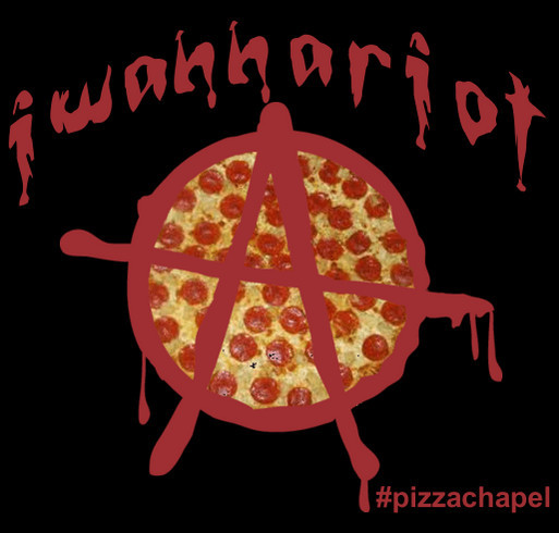 Take PizzaChapel to Riot Fest shirt design - zoomed