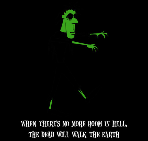Zombies Walk The Earth shirt design - zoomed
