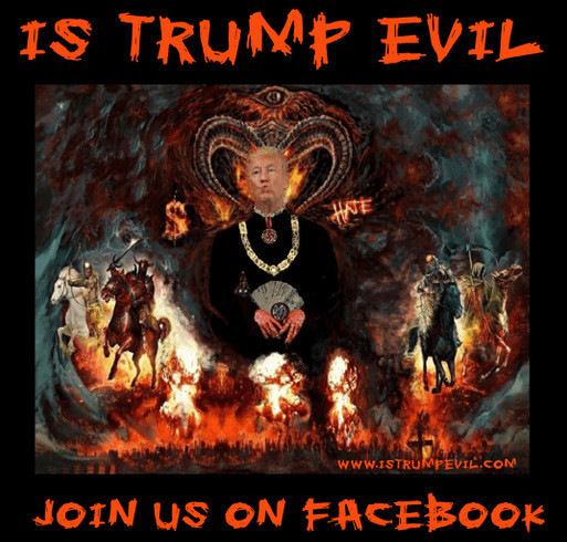 Donald Trump is Evil! Stop Trump! shirt design - zoomed