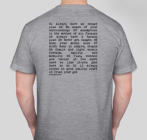 The Original 12 Revisited Fundraiser - unisex shirt design - back