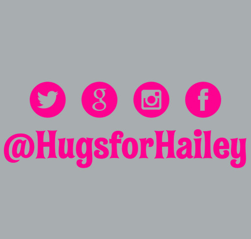 Hugs for Hailey shirt design - zoomed