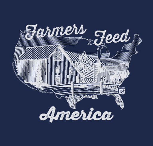 Farmers Feed America shirt design - zoomed