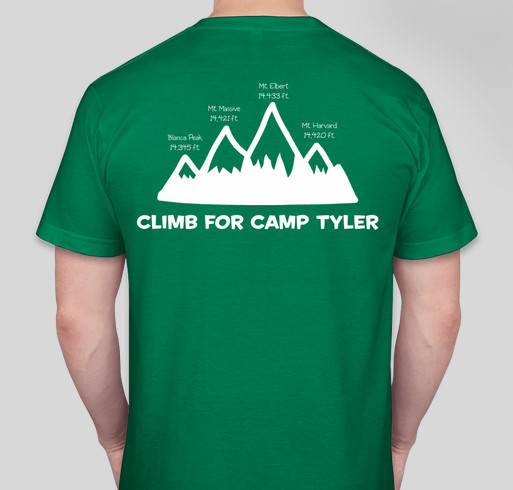 Climb for Camp Tyler Fundraiser - unisex shirt design - back