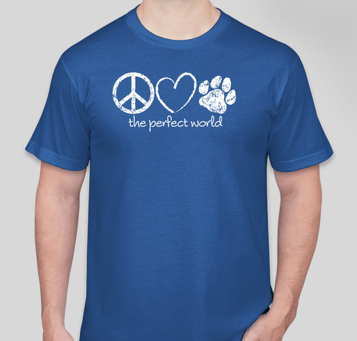 Peace, Love, Paws - Guide Dog Puppy Sponsorship (1/2) Fundraiser - unisex shirt design - front