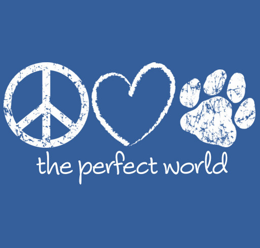Peace, Love, Paws - Guide Dog Puppy Sponsorship (1/2) shirt design - zoomed