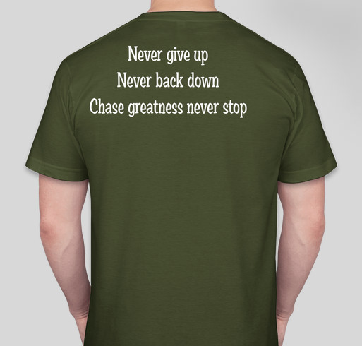 chase greatness Fundraiser - unisex shirt design - back