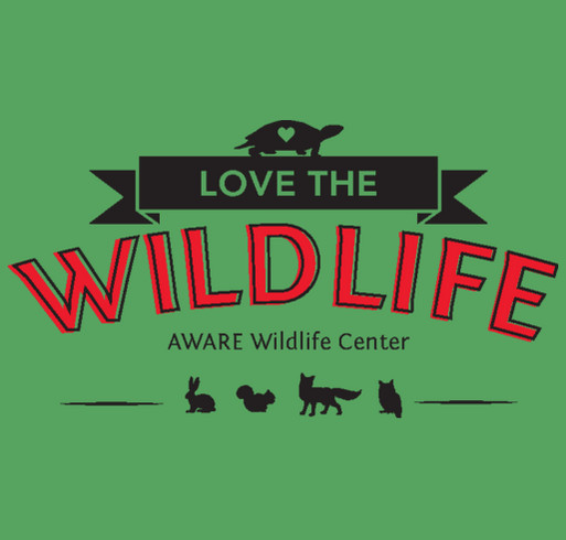 AWARE Wildlife Center -- Love the Wildlife T-shirt Fundraiser shirt design - zoomed