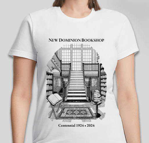 New Dominion Bookshop Centennial T-Shirts Fundraiser - unisex shirt design - front
