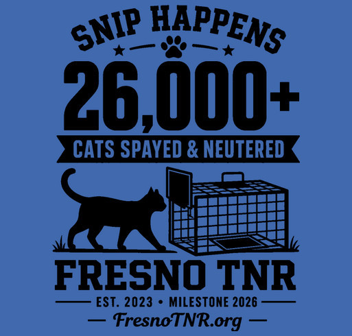 CELEBRATE 26,000 SPAYS AND NEUTERS - BLACK IMAGE shirt design - zoomed